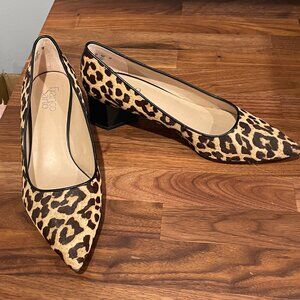 Franco Sarto Callan Animal Print Block-Heeled Pump With Pointed Toe